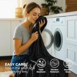 Luxury Black Satin Bed Sheet Set - 4 Pieces