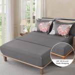 Yiran Grey Pink Comforter Queen Size 7 Pieces Floral Bed in a Bag Comforter Set Soft Microfiber Bedding Sets for All Season with Flat Sheet Fitted Sheets Pillowcases & Pillowshams