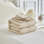 Kids Comforter Sheet Set - Soft and Breathable Bed Set Includes Quilted Comforter, Fitted Sheet, Flat Top Sheet, Pillowcase and Toddler Pillowcase for Toddler - 5 Pieces Toddler Bedding Set Beige