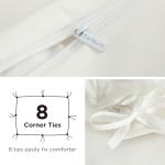 Bedsure Duvet Cover with Fitted Sheet Queen - Deep Pocket, Hotel Luxury Soft Double Brushed Bedding Set with Zipper Closure, 1 Duvet Cover, 1 Fitted Sheet, 2 Pillow Shams, NO Comforter, Cream White