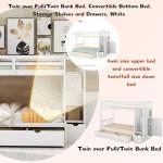 Twin Over Full Bunk Bed with Storage Drawers