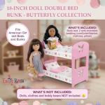 Pink Butterfly Bunk Bed Set for 18-Inch Dolls