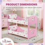 Pink Butterfly Bunk Bed Set for 18-Inch Dolls