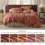 Bedsure King Linen Duvet Cover Set, Burnt Orange