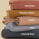 Bedsure King Linen Duvet Cover Set, Burnt Orange