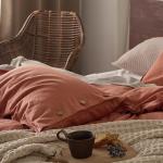 Bedsure King Linen Duvet Cover Set, Burnt Orange