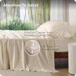 Bedsure Queen Bamboo Cooling Sheet Set, Light Beige