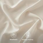 Bedsure Queen Bamboo Cooling Sheet Set, Light Beige