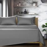King Size 100% Egyptian Cotton Sheet Set - Dark Grey