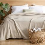 Bedsure Cotton Queen Blanket - Lightweight Herringbone Design