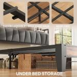 King Size Bed Frame with Storage Headboard & Charger