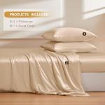 Luxury Mulberry Silk Duvet Cover Set, Champagne