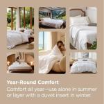 Bedsure Duvet Cover Queen Size - Soft Double Brushed Bedding Set for Kids & Adults, Zipper Closure, 3 Pieces, Includes 1 Duvet Cover (90"x90") & 2 Pillow Shams, NO Comforter, Ivory White