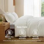 Bedsure Duvet Cover Queen Size - Soft Double Brushed Bedding Set for Kids & Adults, Zipper Closure, 3 Pieces, Includes 1 Duvet Cover (90"x90") & 2 Pillow Shams, NO Comforter, Ivory White