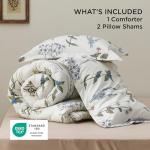 Bedsure Queen Comforter Set – Floral 3-Piece Bedding