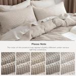 Bedsure King Cotton Duvet Cover Set - Waffle Weave