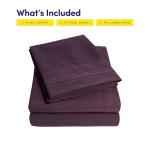 Luxury Purple 1500 Supreme Bed Sheet Set