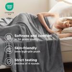 Bedsure GentleSoft Fleece Bed Blankets Queen Size Grey - Soft Lightweight Plush Fuzzy Cozy Luxury Fall Blanket Microfiber, Room Home Decor Gifts for Women and Men, 90x90 inches