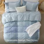 Bedsure Duvet Cover Queen Size - Gingham Reversible Buffalo Plaid Duvet Cover Set with Zipper Closure, 3 Pieces Blue Bedding Set with 8 Corner Ties and 2 Pillow Shams 20"x26"