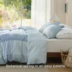 Bedsure Duvet Cover Queen Size - Gingham Reversible Buffalo Plaid Duvet Cover Set with Zipper Closure, 3 Pieces Blue Bedding Set with 8 Corner Ties and 2 Pillow Shams 20"x26"