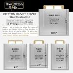 Luxury King Size Cotton Duvet Cover Set, White