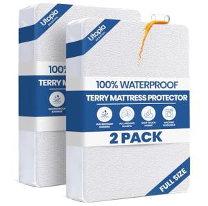 Utopia Bedding Waterproof Mattress Protector Full Size 2-Pack