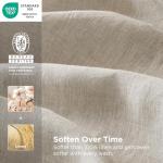 Bedsure Linen Sheets - Queen Size Bed, Blend from Linen Cotton Bedsheets, Breathable Cotton Bedsheets, Gifts for All Seasons, 4 Pieces, Linen