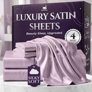 Queen Satin Bed Set – 4-Piece Luxury Sheets