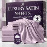 Queen Satin Bed Set – 4-Piece Luxury Sheets