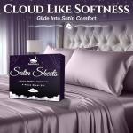 Queen Satin Bed Set – 4-Piece Luxury Sheets