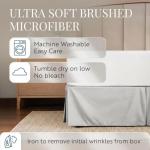 Ultra Soft Microfiber Bed Skirt - Light Gray