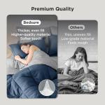 Bedsure Twin Comforter Set - 5 Pieces Reversible Navy Bedding, Twin Size Bed Set for All Seasons, Bed in a Bag with Down Alternative Comforter, Sheets, Pillowcase & Sham