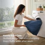 Bedsure Twin Comforter Set - 5 Pieces Reversible Navy Bedding, Twin Size Bed Set for All Seasons, Bed in a Bag with Down Alternative Comforter, Sheets, Pillowcase & Sham