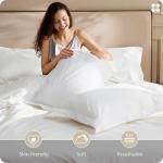 Bedsure Luxury Hotel Duvet Cover Queen Size, 100% White Cotton Rope Weave Bedding Set, Includes 1 Duvet Cover 90x90 Inches with Hidden Zipper & 2 Pillow Shams, Comforter Sold Separately