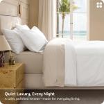Bedsure Luxury Hotel Duvet Cover Queen Size, 100% White Cotton Rope Weave Bedding Set, Includes 1 Duvet Cover 90x90 Inches with Hidden Zipper & 2 Pillow Shams, Comforter Sold Separately