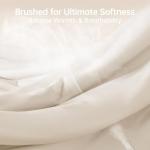 MUXHOMO Queen Size Comforter Set Beige, 3 Piece Solid Bedding for All Seasons, Warm Down Alternative Bed Set Includes 1 Lightweight Comforter (90"x90") and 2 Pillowshams (20"x26")