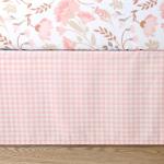 The Peanutshell Whimsical Floral 3 Piece Baby Crib Bedding Set for Girls, Pink Botanical Nursery Decor, Reversible Comforter, Crib Accessories Girl, Newborn, Infant & Toddler Girl Bedding Set