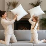 Phantoscope Premium 18x18 Throw Pillow Inserts, Ultra-Soft Air Layer Pillow Inserts Down Alternative Decorative Throw Pillows for Couch, Bedroom, Square Cushion Sham Stuffer, Pack of 1