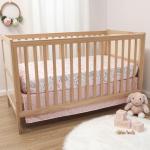 The Peanutshell Whimsical Floral 3 Piece Baby Crib Bedding Set for Girls, Pink Botanical Nursery Decor, Reversible Comforter, Crib Accessories Girl, Newborn, Infant & Toddler Girl Bedding Set