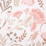 The Peanutshell Whimsical Floral 3 Piece Baby Crib Bedding Set for Girls, Pink Botanical Nursery Decor, Reversible Comforter, Crib Accessories Girl, Newborn, Infant & Toddler Girl Bedding Set