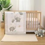 Peanutshell Elephant Whimsy 3-Piece Baby Crib Set