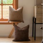 Set of 4 Neutral 18x18 Corduroy Pillow Covers