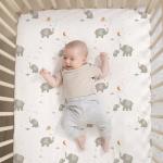 Peanutshell Elephant Whimsy 3-Piece Baby Crib Set