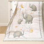 Peanutshell Elephant Whimsy 3-Piece Baby Crib Set