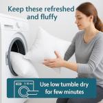 Set of 4 White Throw Pillow Inserts