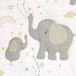 Peanutshell Elephant Whimsy 3-Piece Baby Crib Set