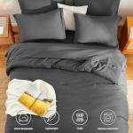 HIMEET 7-Piece Queen Comforter Set, Dark Grey