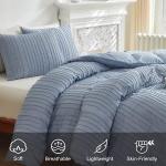 Blue Tufted Duvet Cover Set, Queen Size