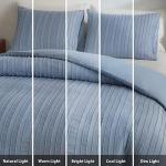 Blue Tufted Duvet Cover Set, Queen Size