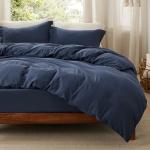 Navy Blue King Size 4-Piece Bedding Set